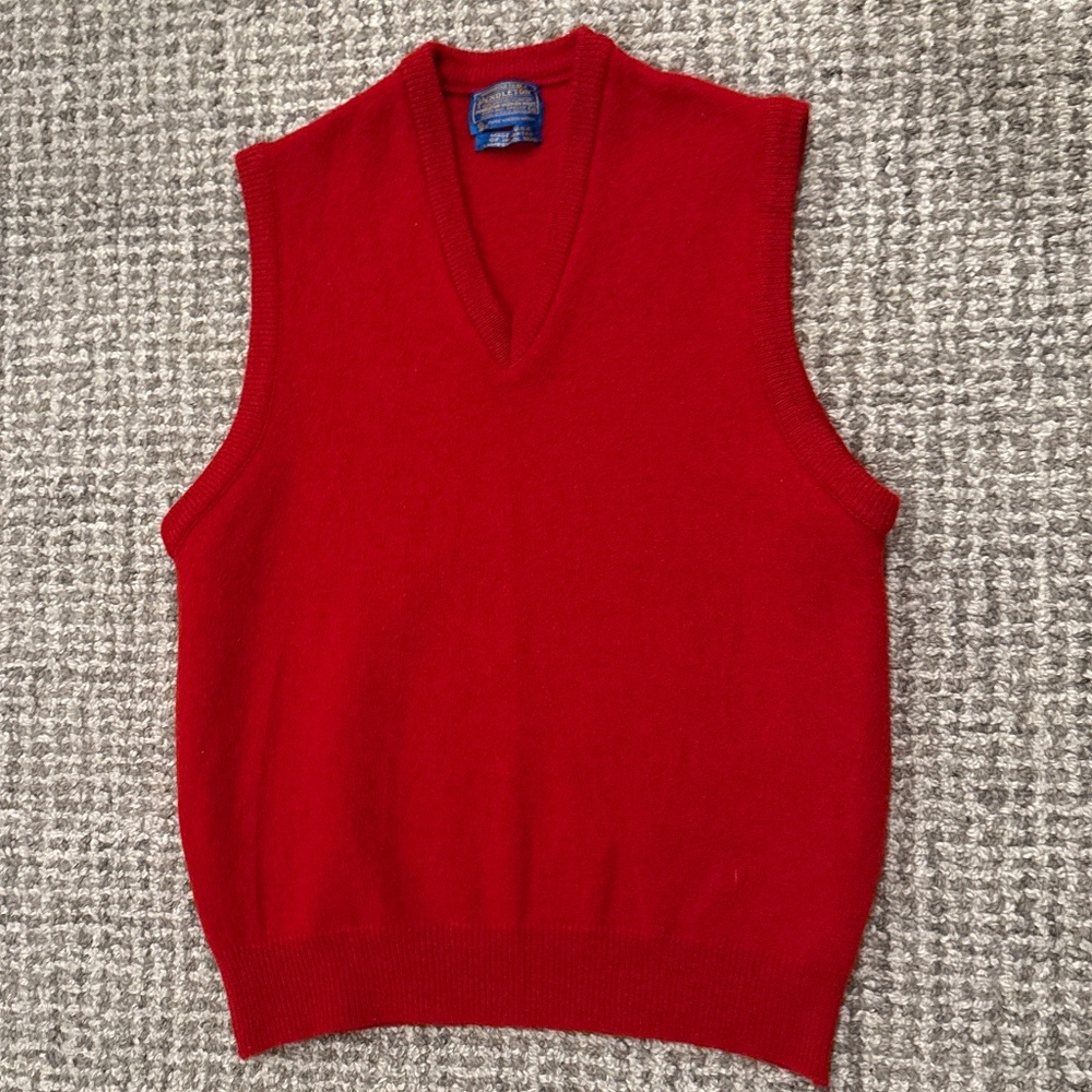 Pendleton vintage red virgin wool vest